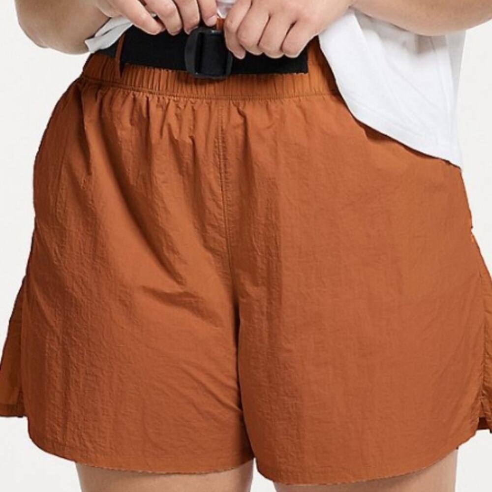 FLX Buckle-Front Twill‎ Woven Shorts 2X NWT